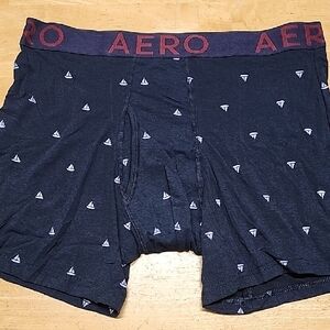 Men's Navy Boxer Briefs with Sailboat Print